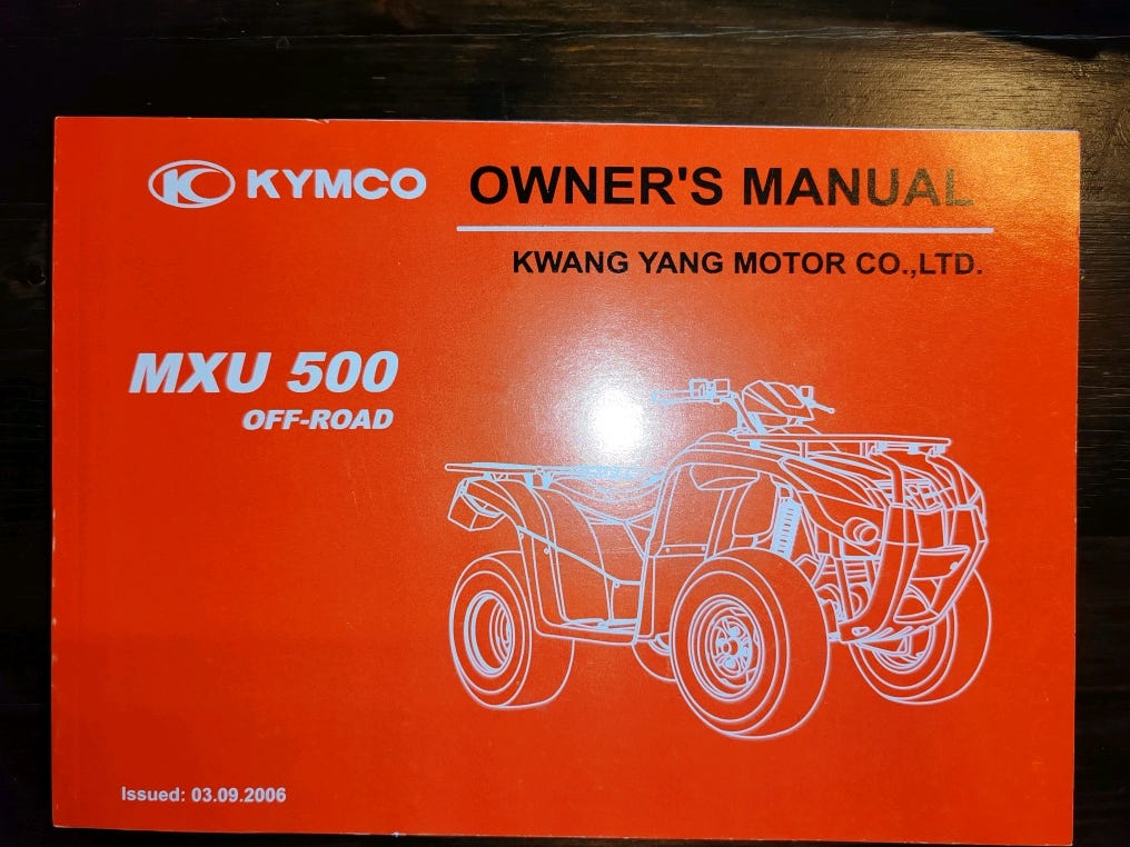 Kymco MXU500 käyttöohjekirja