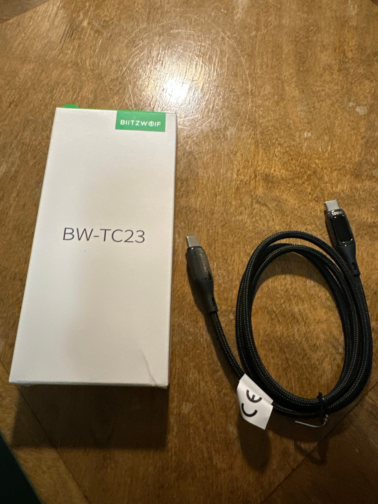 Blitzwolf BW-TC23 USB-C - USB-C kaapeli 100W 0,9 m musta