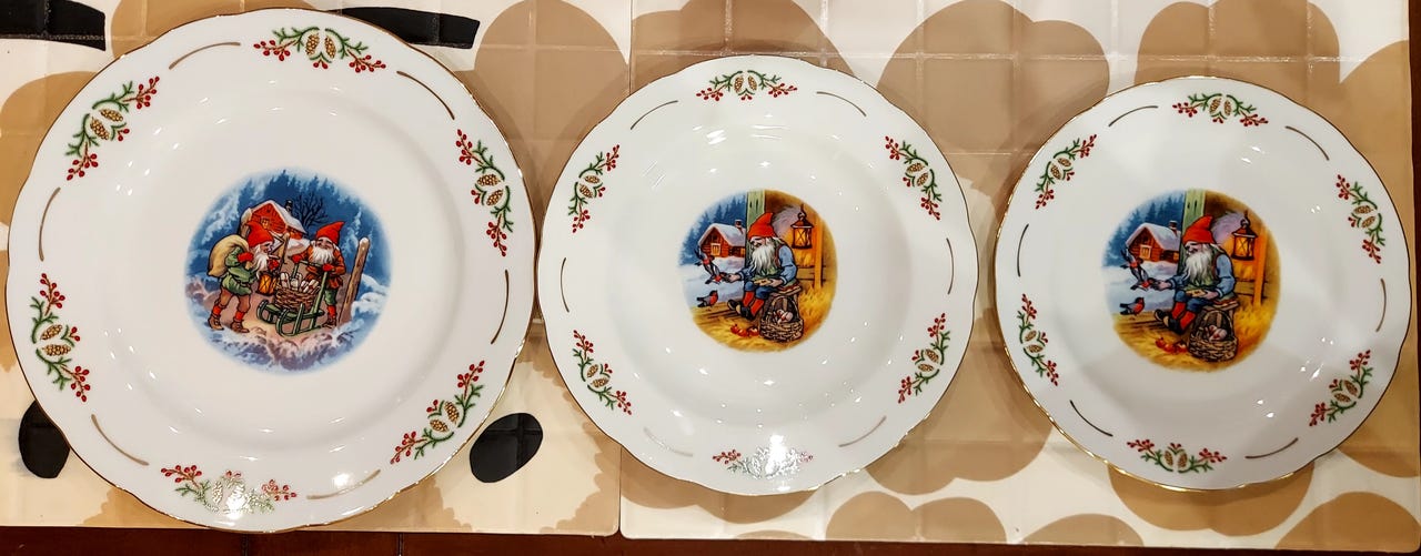 Apilanlehti joulu lautaset