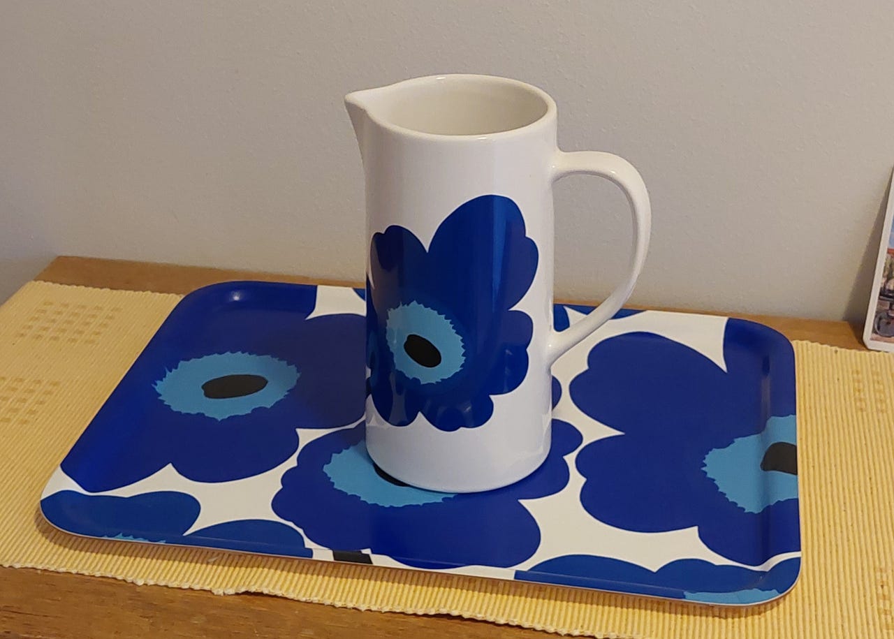 Marimekko, Unikko tarjotin, koko 43x32,5 cm. KANNU MYYTY | Tori