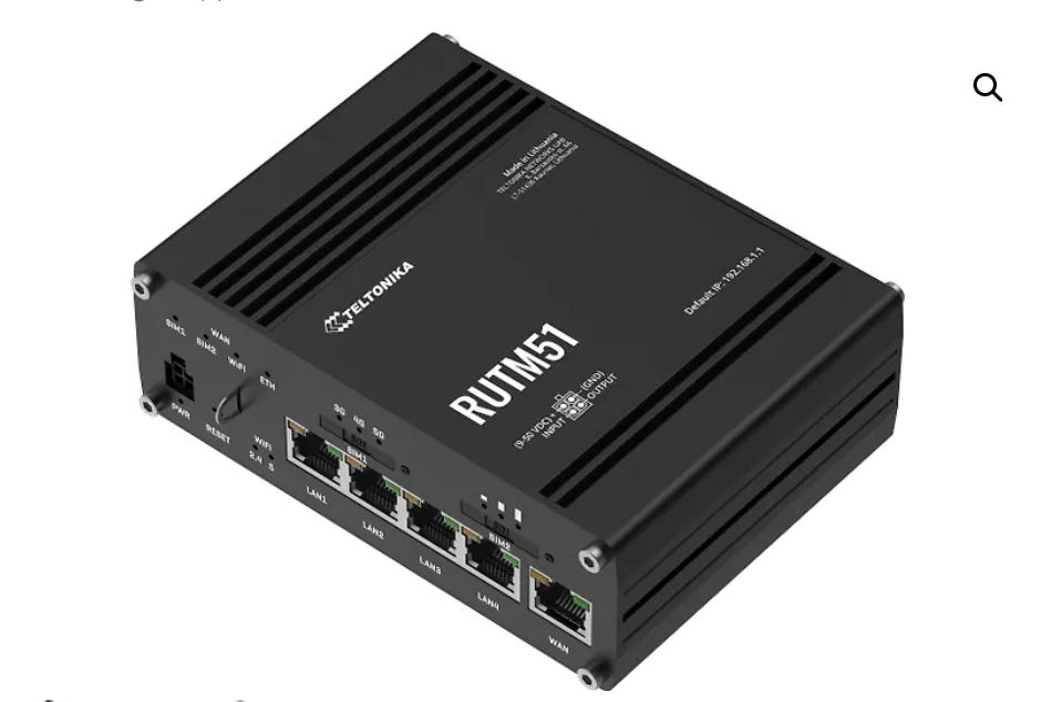 Teltonika RUTM51 teollisuustason 5G-reititin