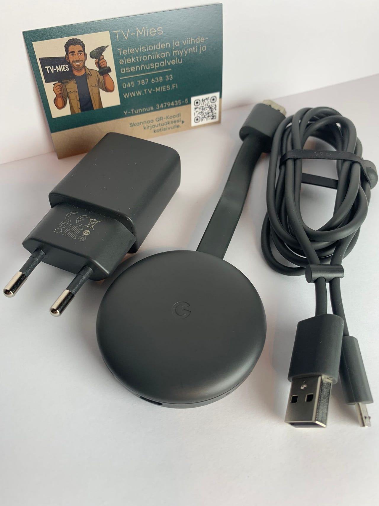 Chromecast Gen 3 + Virtalähde - Tee vanhasta tv:stä Smart TV (Net