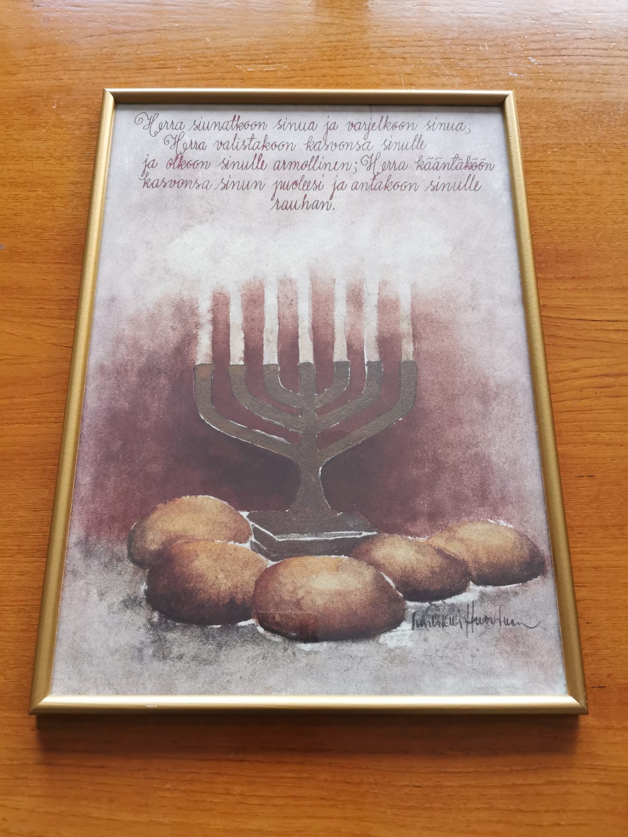 Herran siunaus, juliste ja kehys, koko: 31cm x 43,2cm | Tori