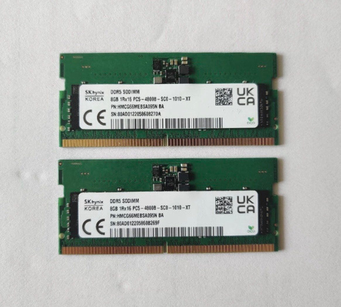 SK Hynix DDR5 RAM 16GB (2 x 8GB) 4800MHz SODIMM | Tori