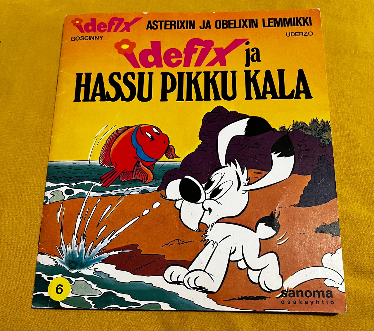 Idefix ja Hassu Pikku Kala sarjakuva -70 luvulta