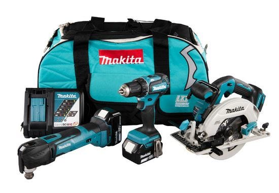 AKKUKONESARJA MAKITA DLX3147TX DDF485, DTM51, DHS680, 2X5,0AH