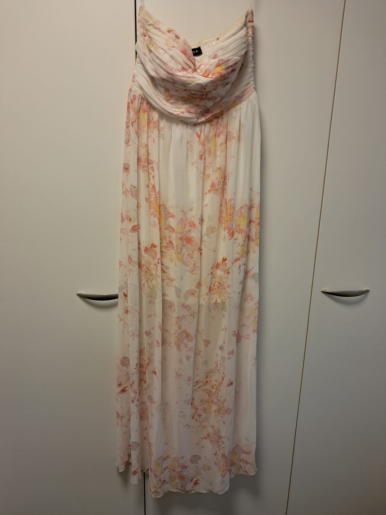 Strapless floral dress