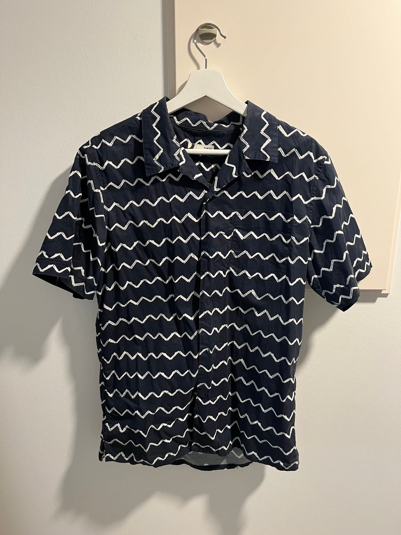 Dressmann Slim Fit miesten sininen puuvillapaita M