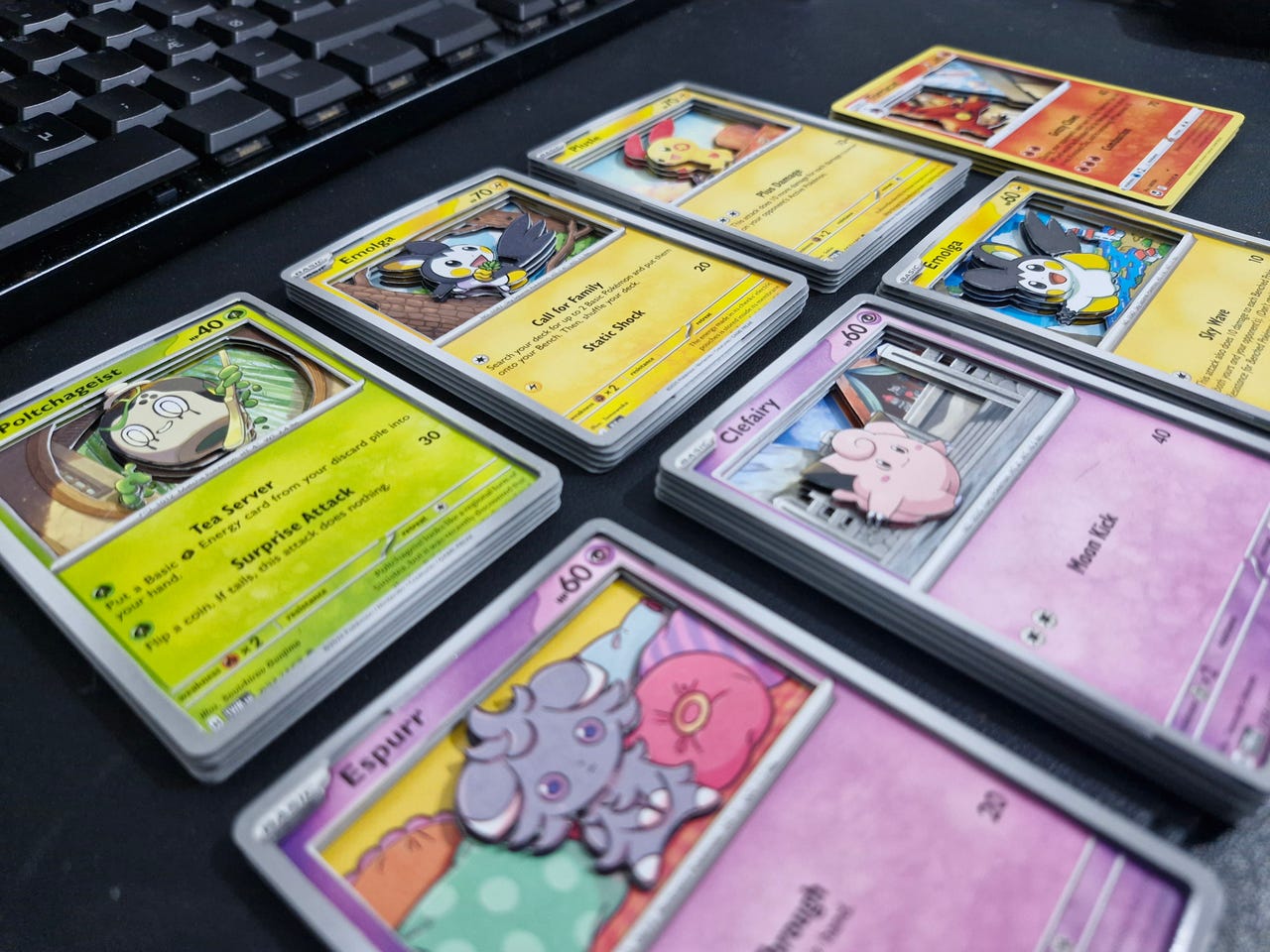Pokémon shadowbox/3D kortit