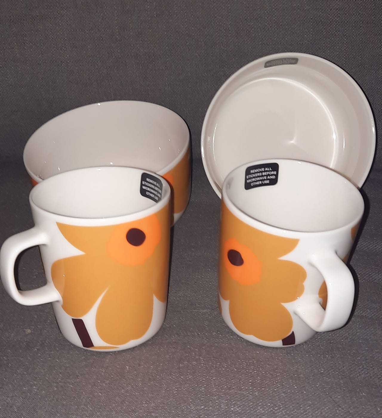 Marimekko Unikko kulho ja mukit