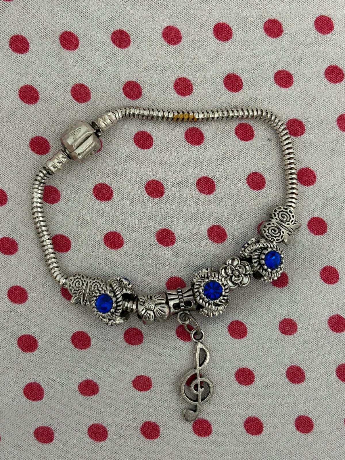 Pandora bracelet with charms