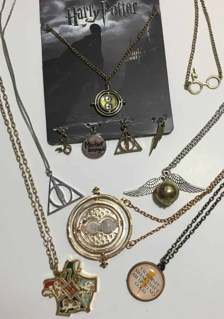 harry potter gold necklace