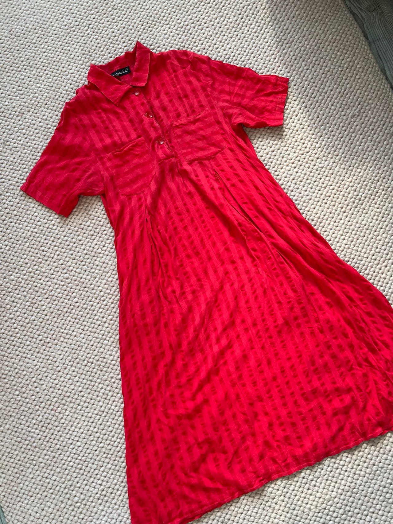 Marimekko punainen midimekko 36