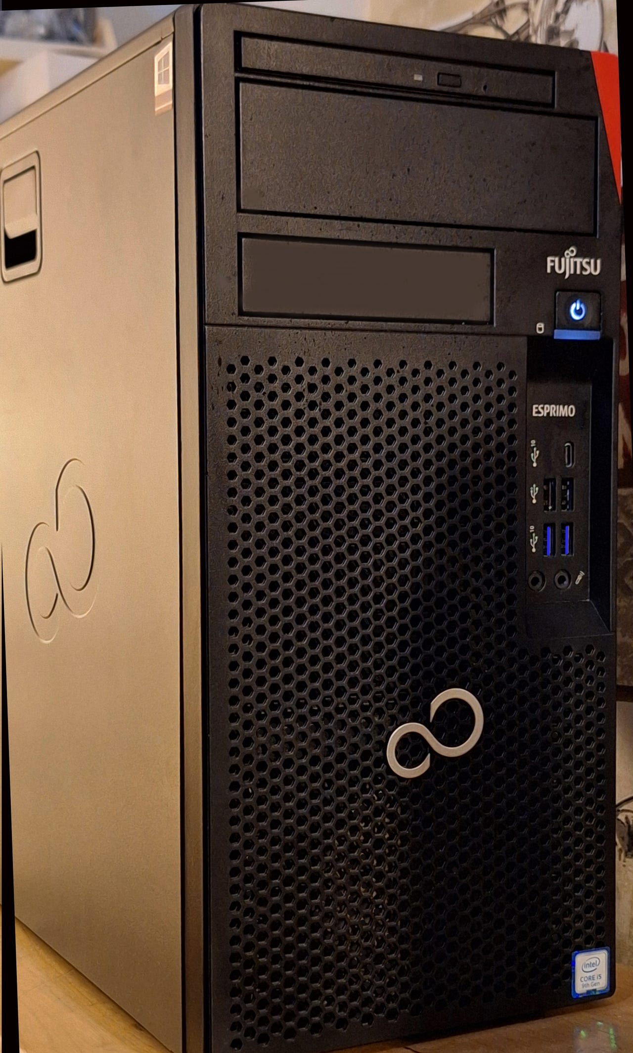 Työkone Win11 Pro Fujitsu Esprimo i5-9400 4.1ghz, 1Tt, Quadro