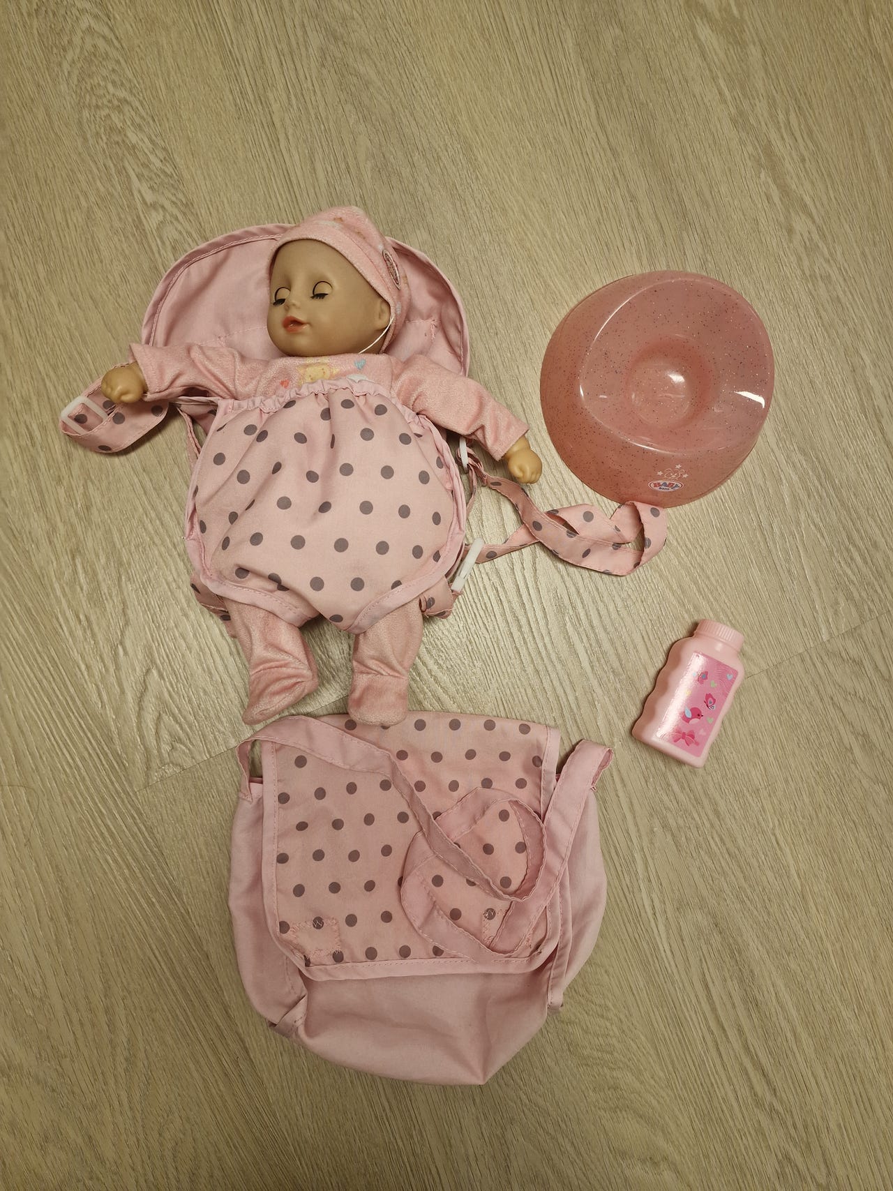 30 cm nukke baby born Anabell, kantorinkka, laukku, astiat