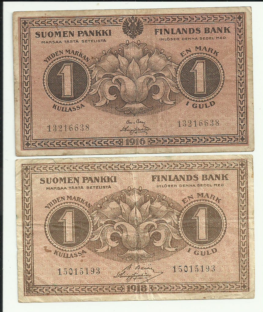 suomen-pankki-1-markka-seteli-1916-ja-1918-tori