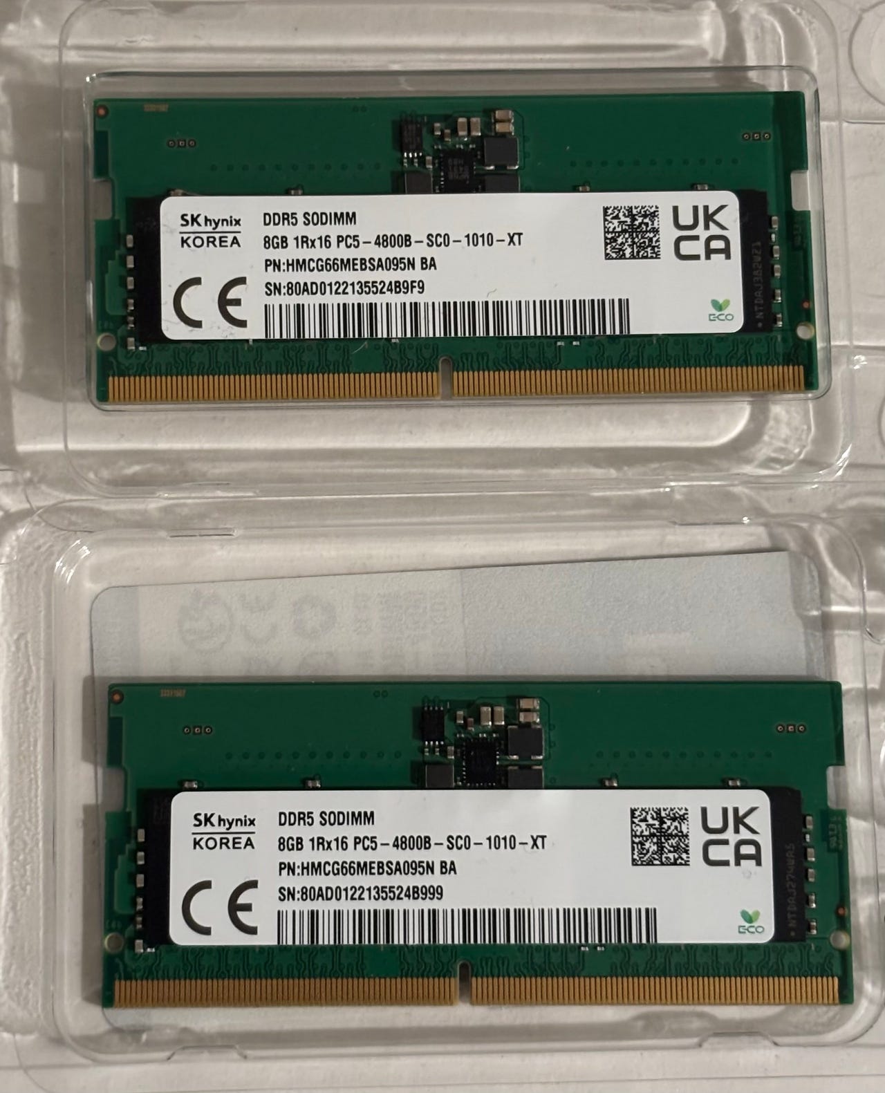 SKhynix DDR5 SODIMM 16GB（8GB×2） 4800MHz SK Hynix DDR5 RAM 16GB (2 x 8GB) 4800MHz SODIMM | Tori