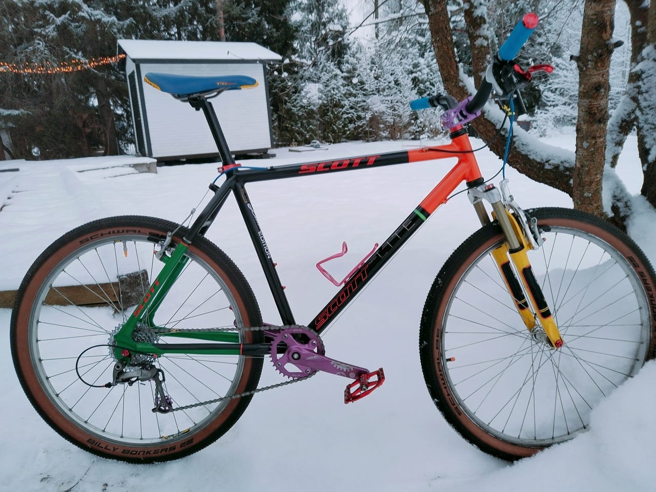 Täysin rakennettu retro mtb 1991 Scott super lite. XTR. L-koko