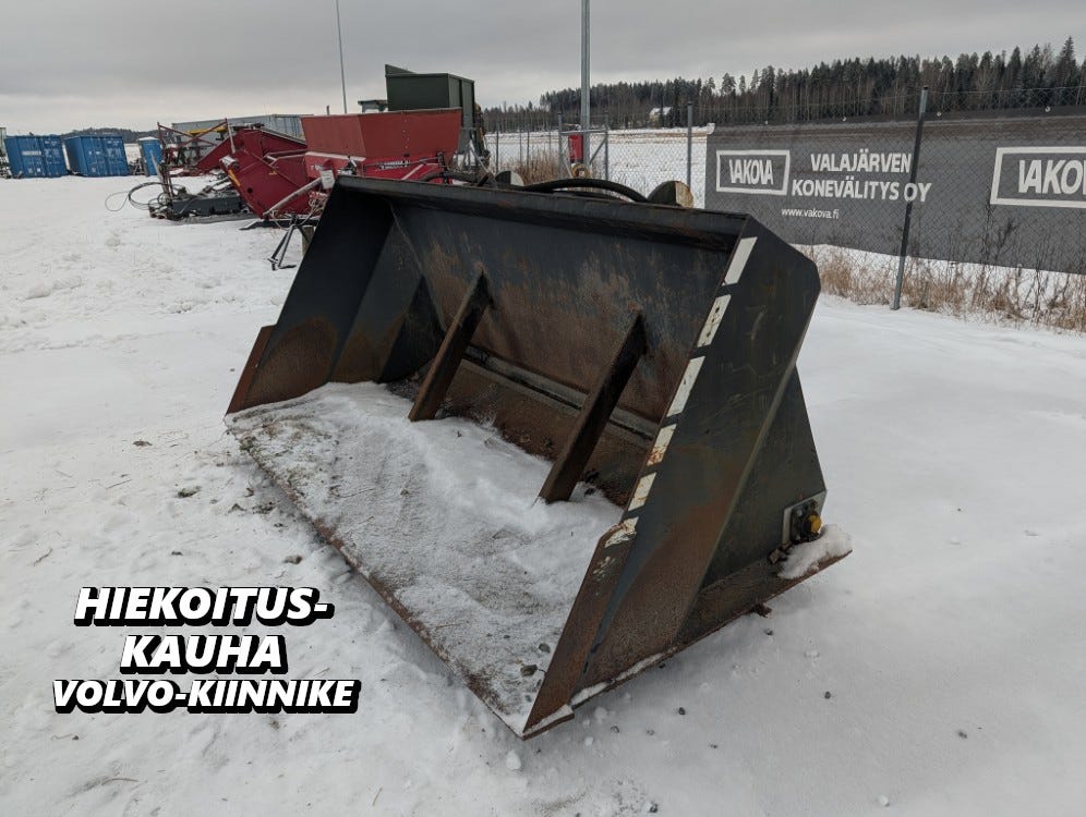Hiekoituskauha 250cm Volvo kiinnikkeellä - VIDEO
