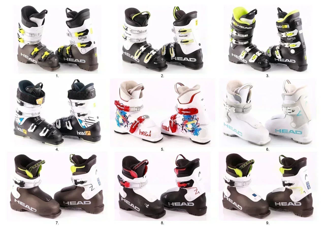 Lasten laskettelumonot HEAD RAPTOR 50, 60, CADDY 50 JR, SOUPHEAD 2, Z1 ...