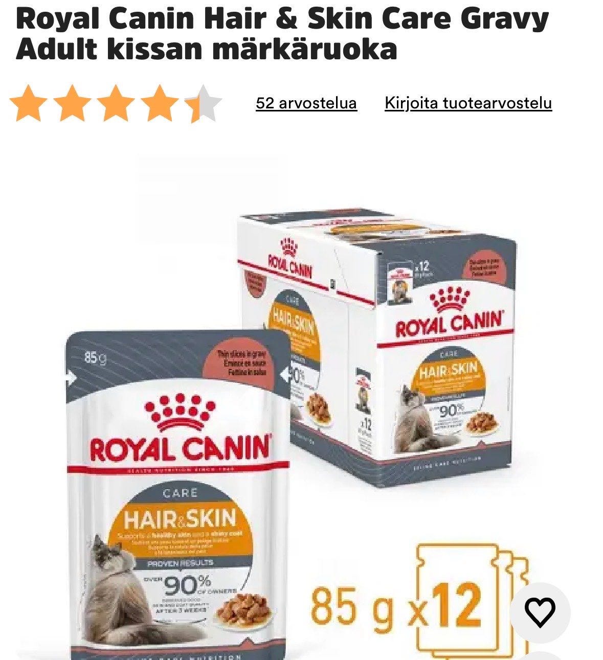 Royal Canin Hair & Skin kissan märkäruoka 85 g 11-pack