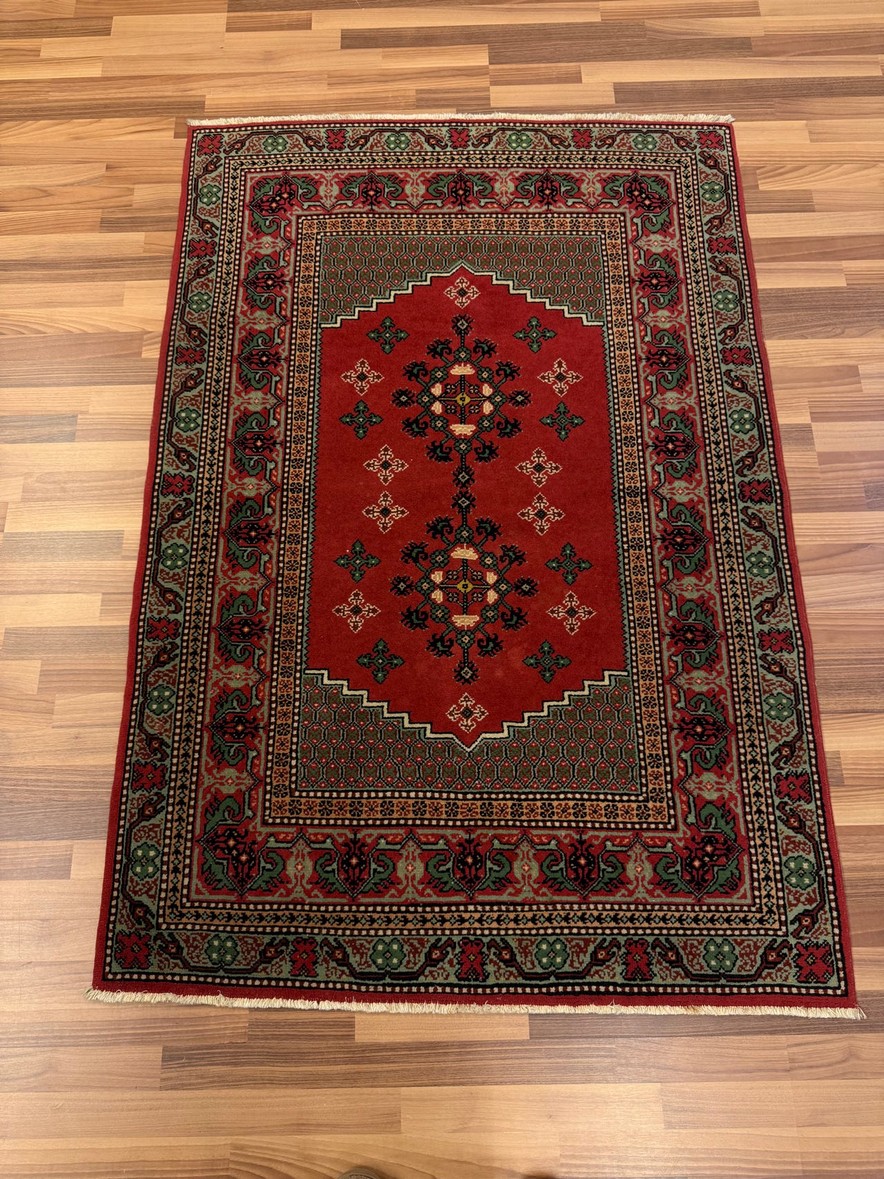 Käsinsolmittu Marokkolainen matto 188*123