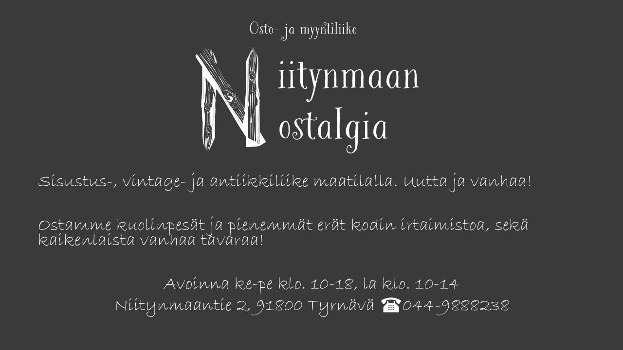 Kuolinpesät, vanhat huonekalut ja tavarat