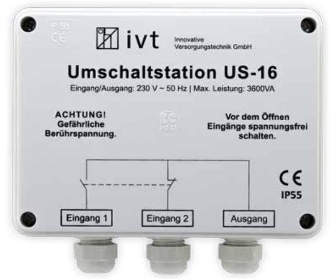 Invertterin ja verkon automaattikytkin IVT US-16