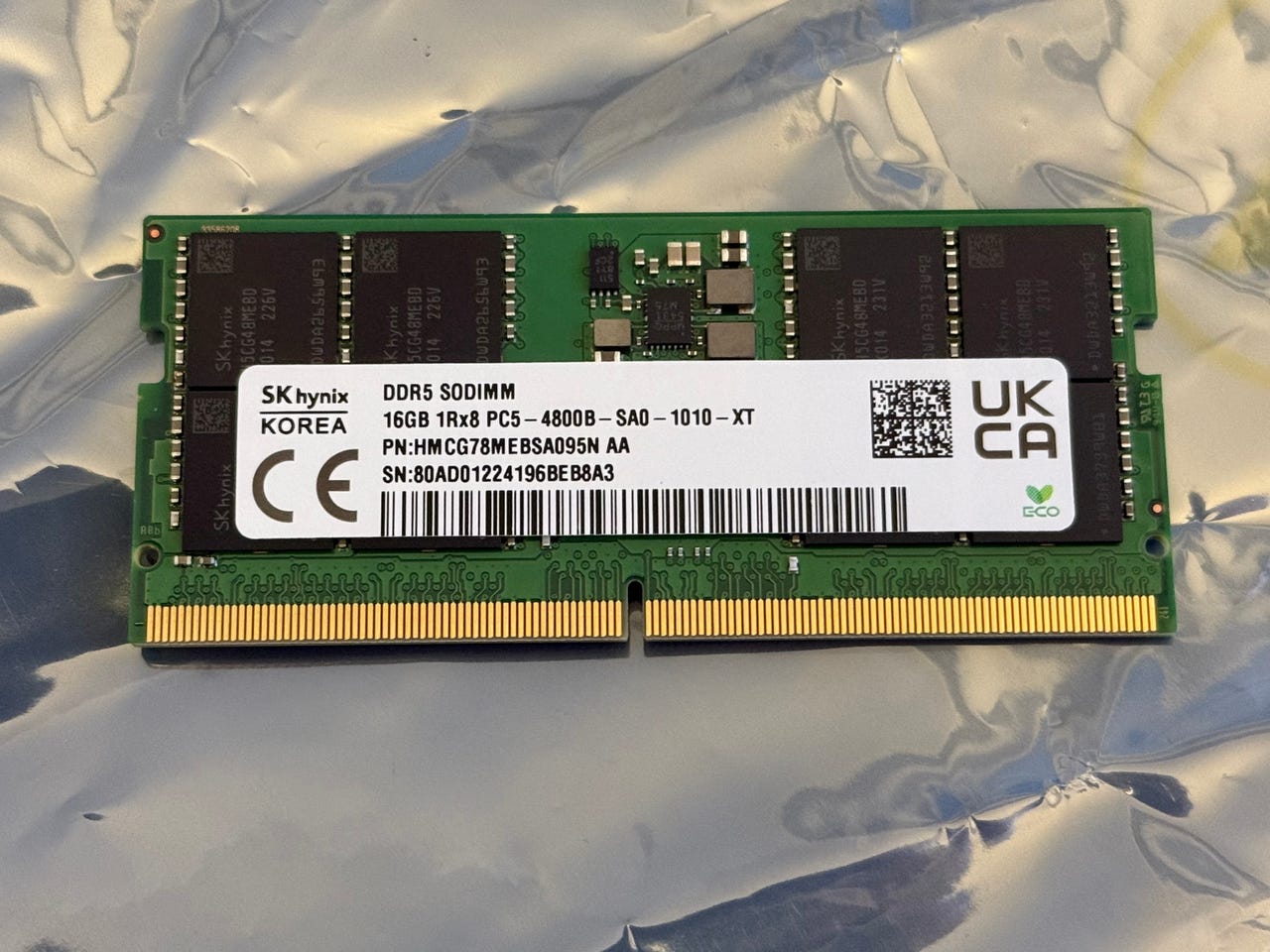 16GB SK Hynix DDR5 4800 PC5-4800B Läppäriin | Tori