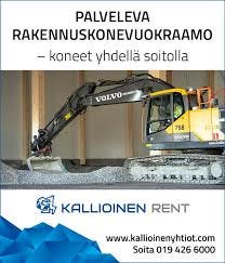Maanrakennuskone vuokraus Avantista Pillariin, Uudellamaalla ja H