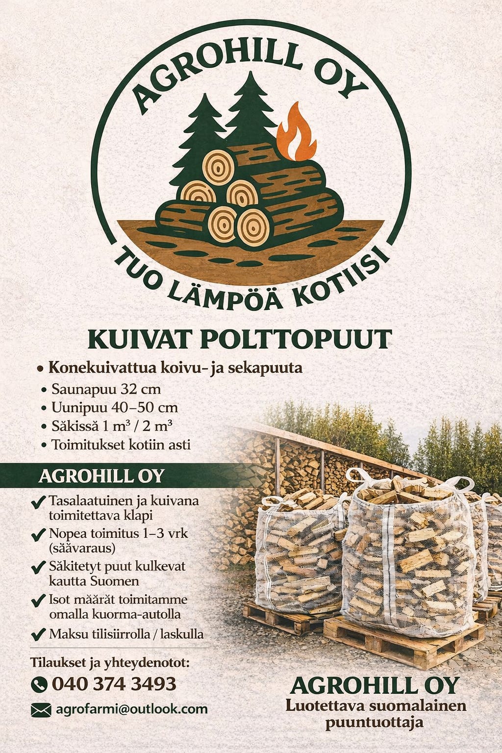 KONEKUIVATUT KOIVUKLAPIT \u{d83d}\u{dd25}Toimitus Hangö - Ekenäs