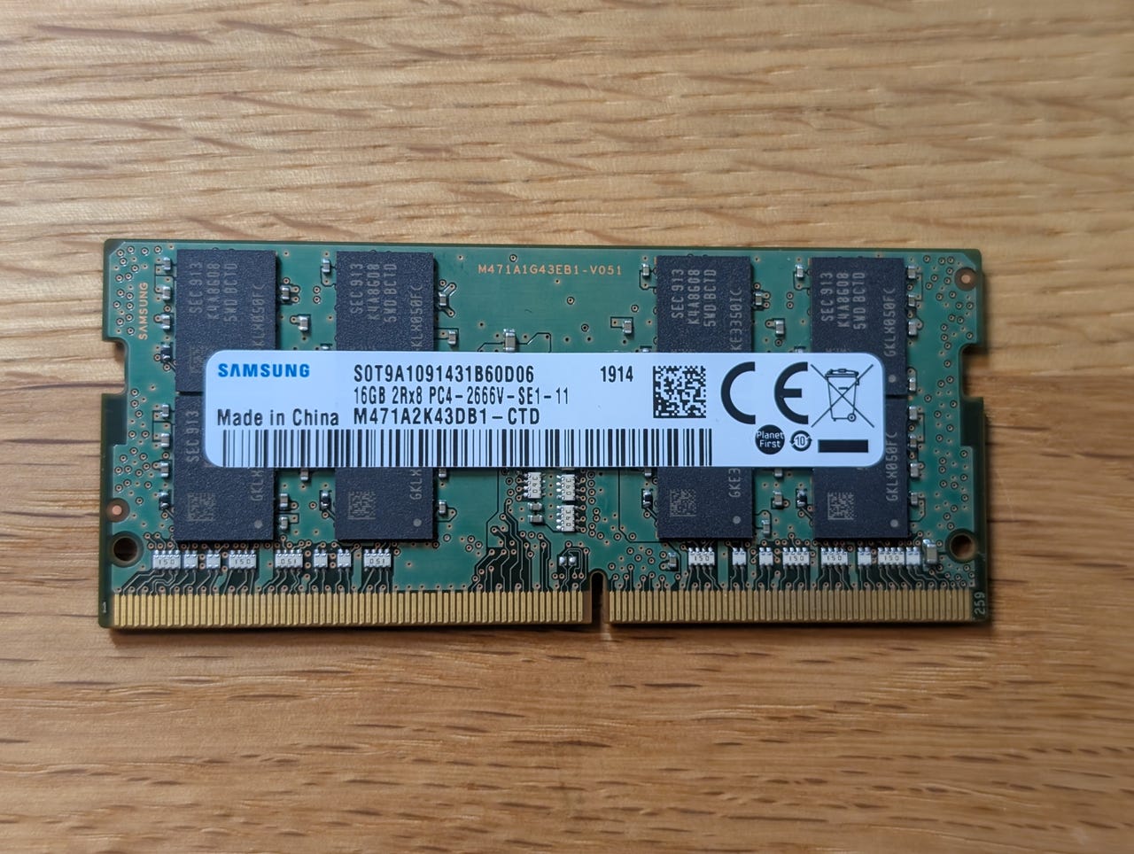 Samsung 16GB DDR4 2666MHz SO-DIMM 2Rx8 (Lenovo OEM) | Tori