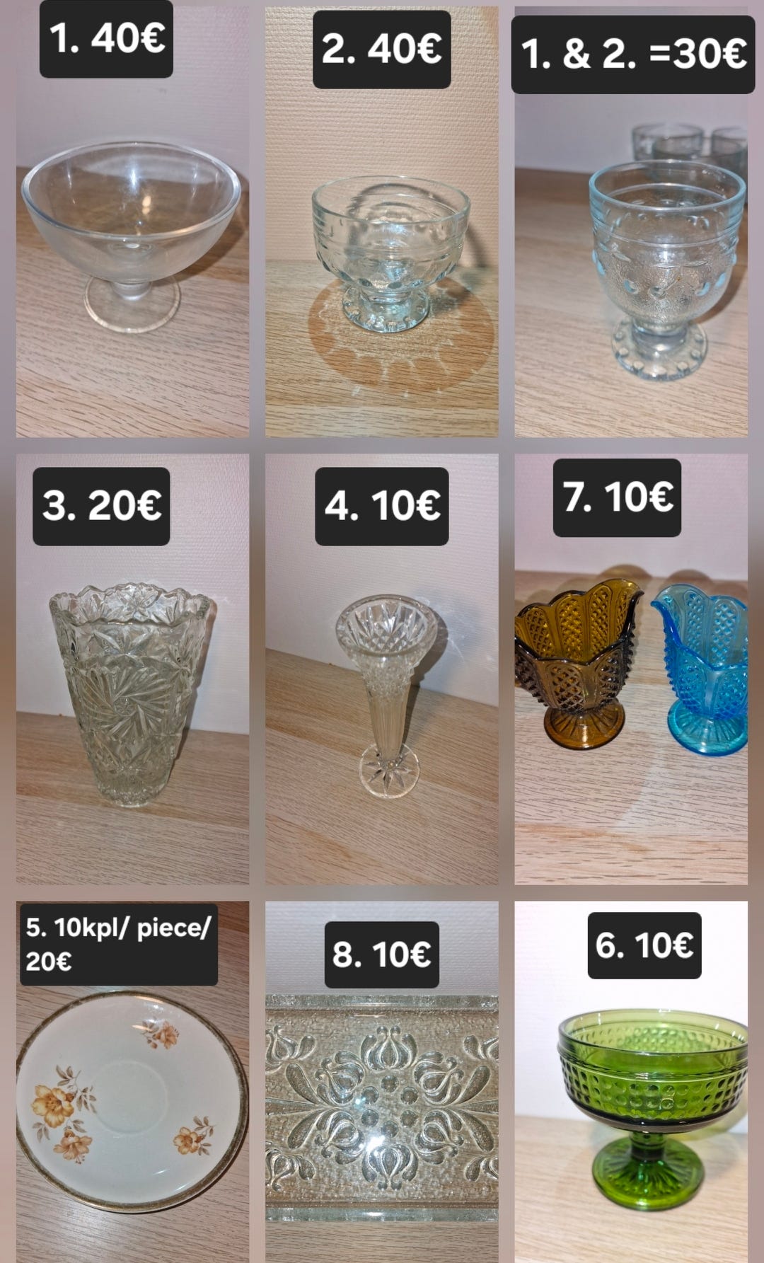 -60% 29.6.-19.7. Vintage lasit & Arabia / glasses & Arabia
