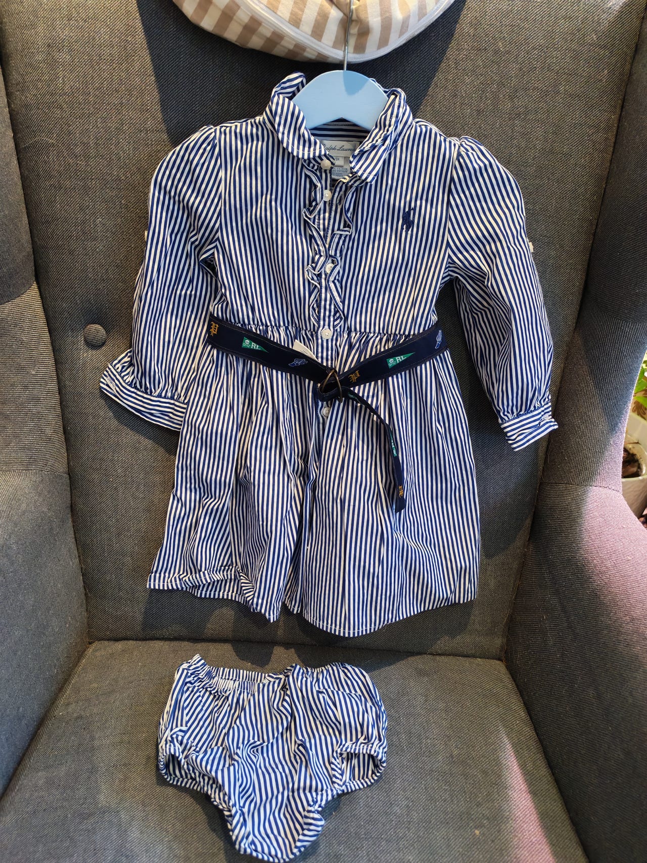 Ralph Lauren mekko tytöille koko 80 sininen puuvilla