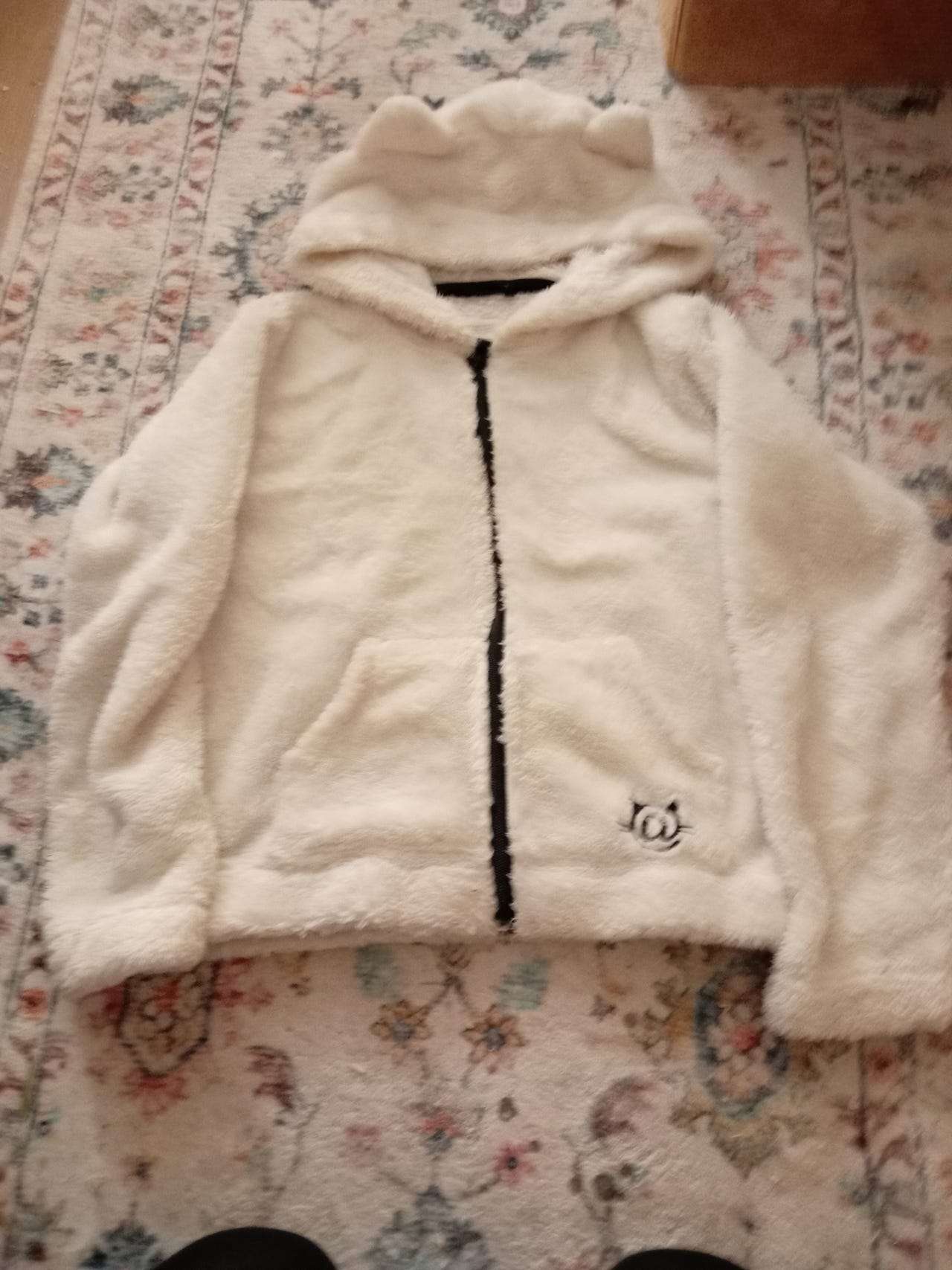 H&M fleecehuppari tytöille koko 134 valkoinen