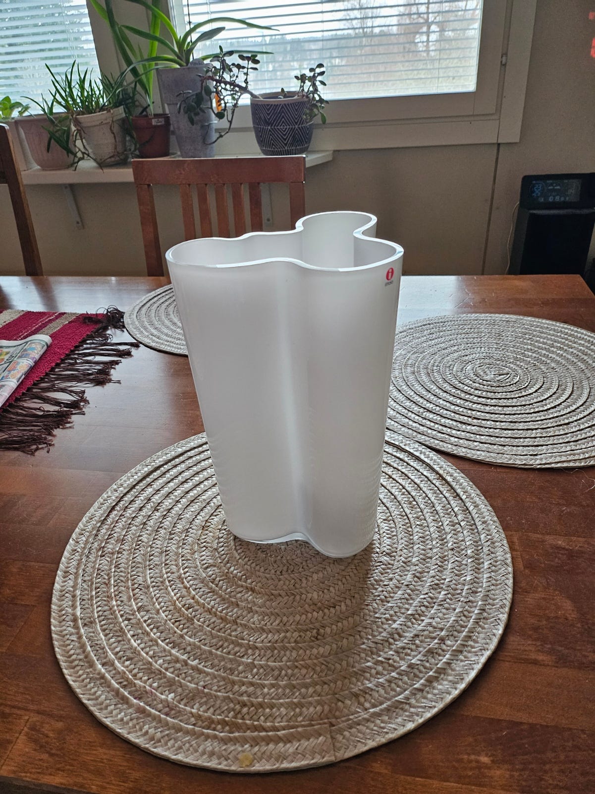 Iittala Aalto maljakko valkoinen lasi