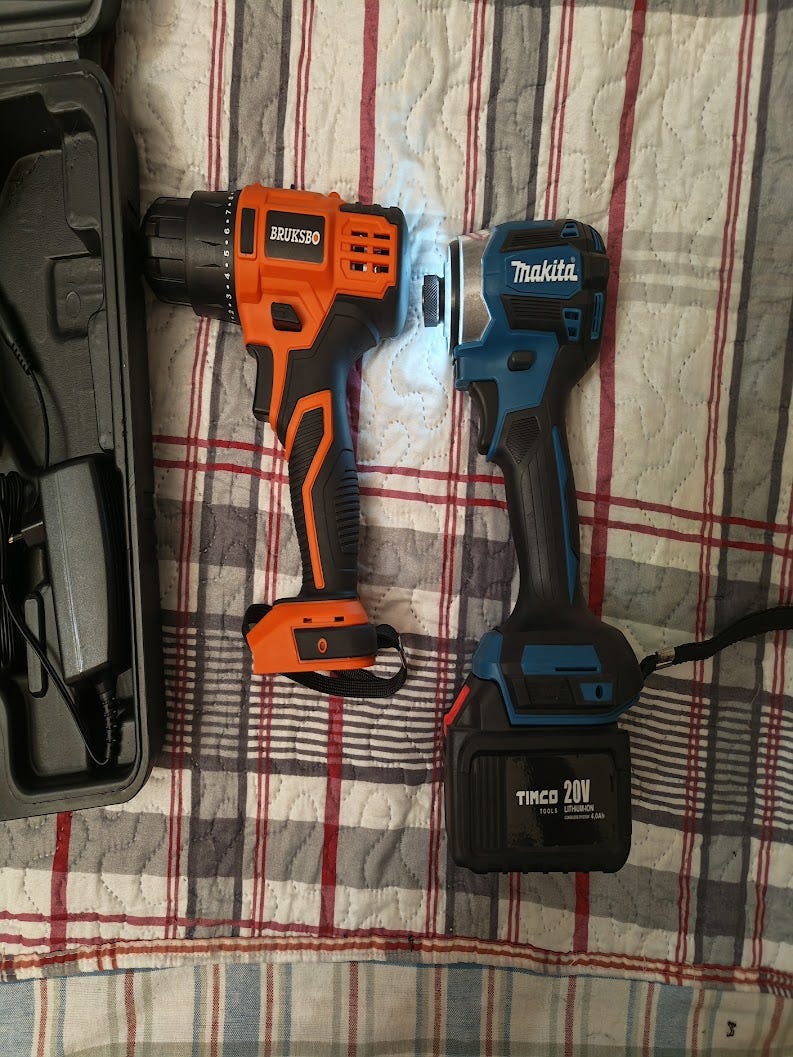 Makita TD173D + Bruksbo Porakoneet