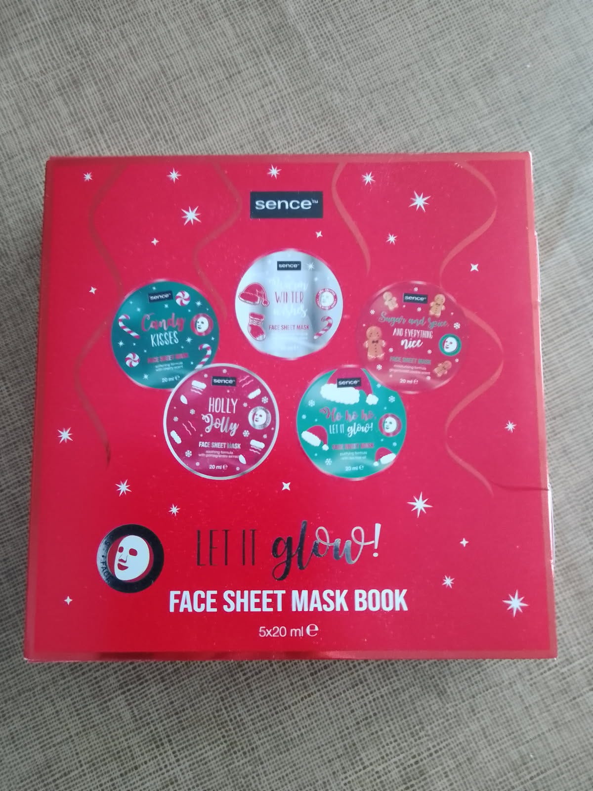Sence glow face sheet masks, 3 kpl