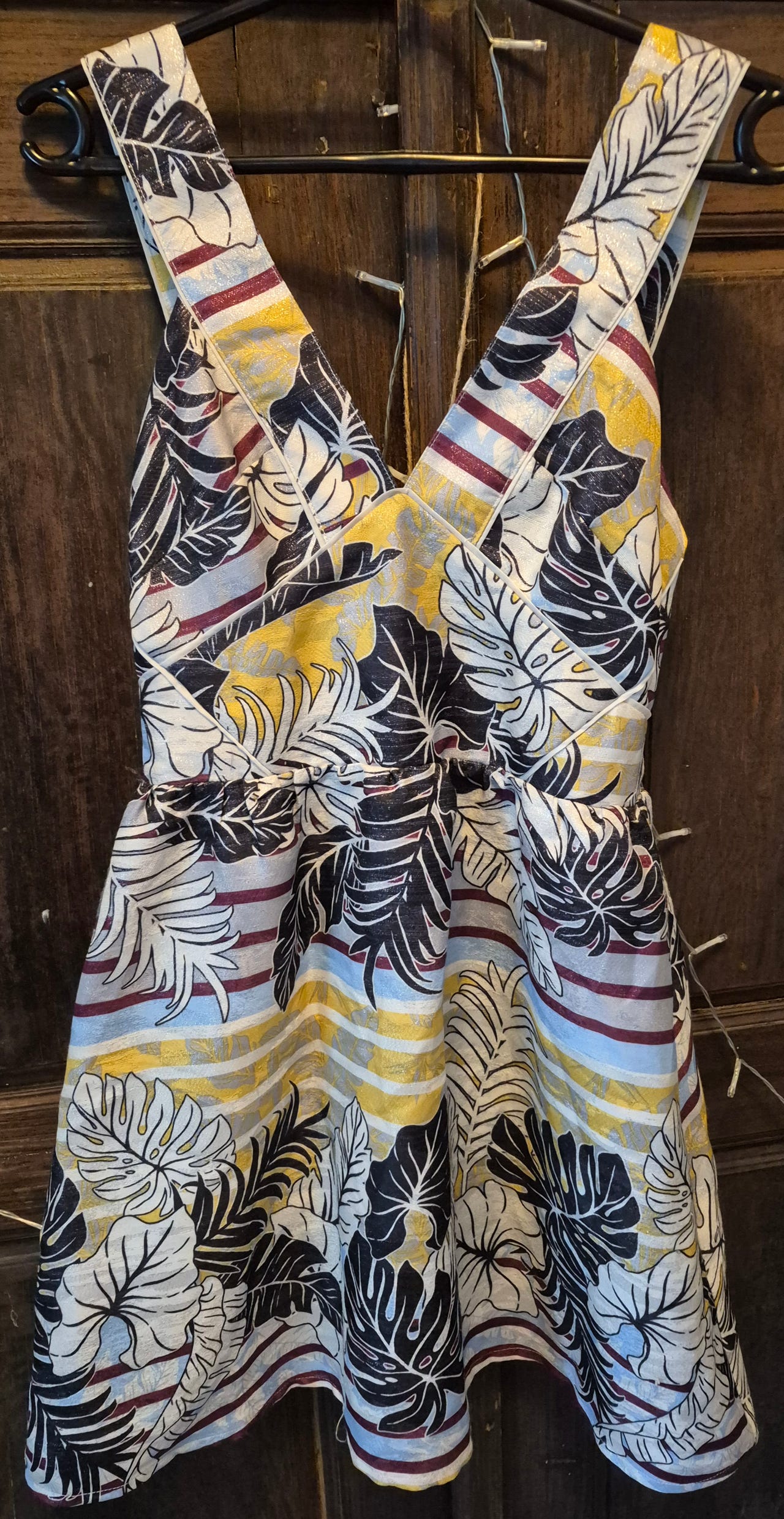 H&M trobical print mekko 38