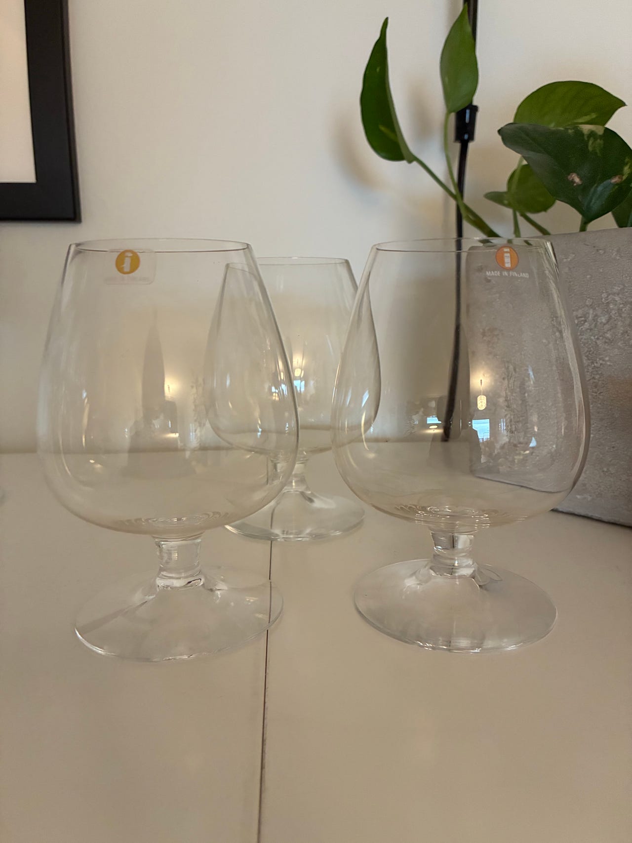 Iittala konjakkilasit,  kirkas
