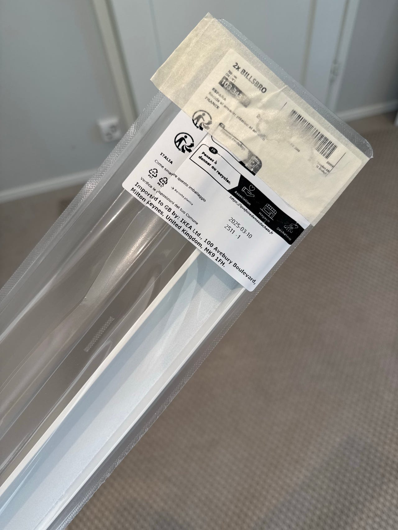 Ikean Billsbro vedin 720mm valkoinen