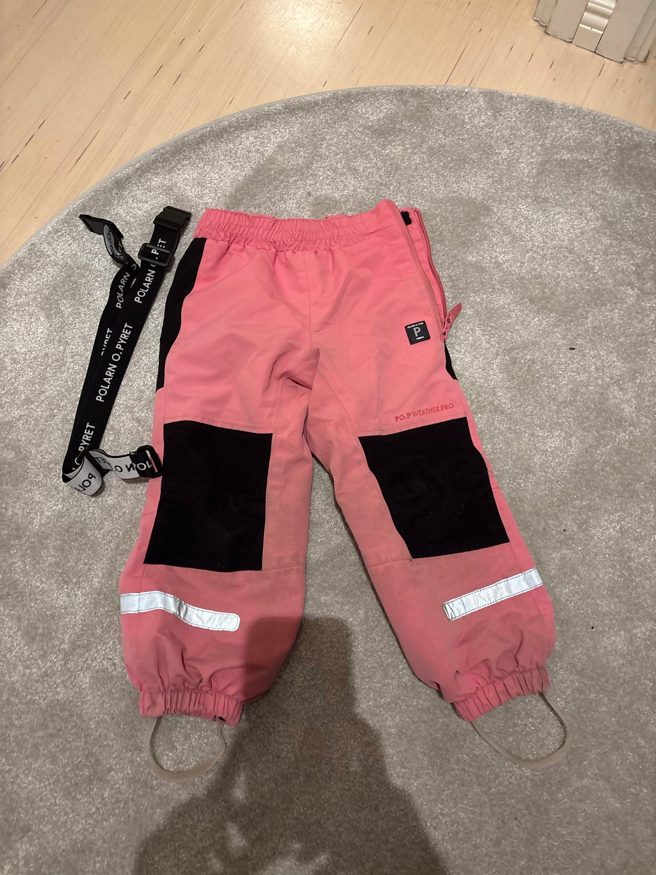 Polarn O. Pyret P.O.P Weather Pro ulkohousut 104 vaaleanpunainen