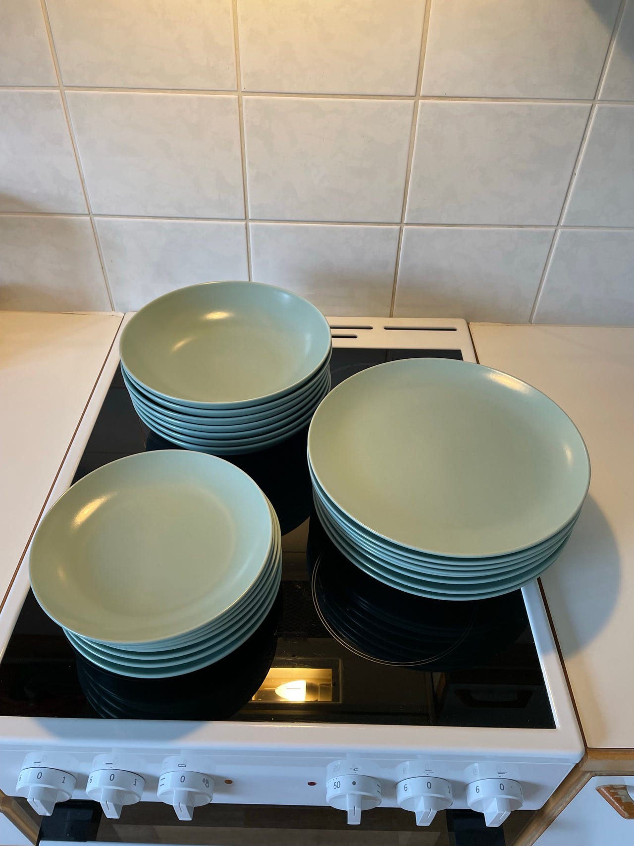 7-8 osainen astiasto, IKEA färgklar vaaleanturkoosi