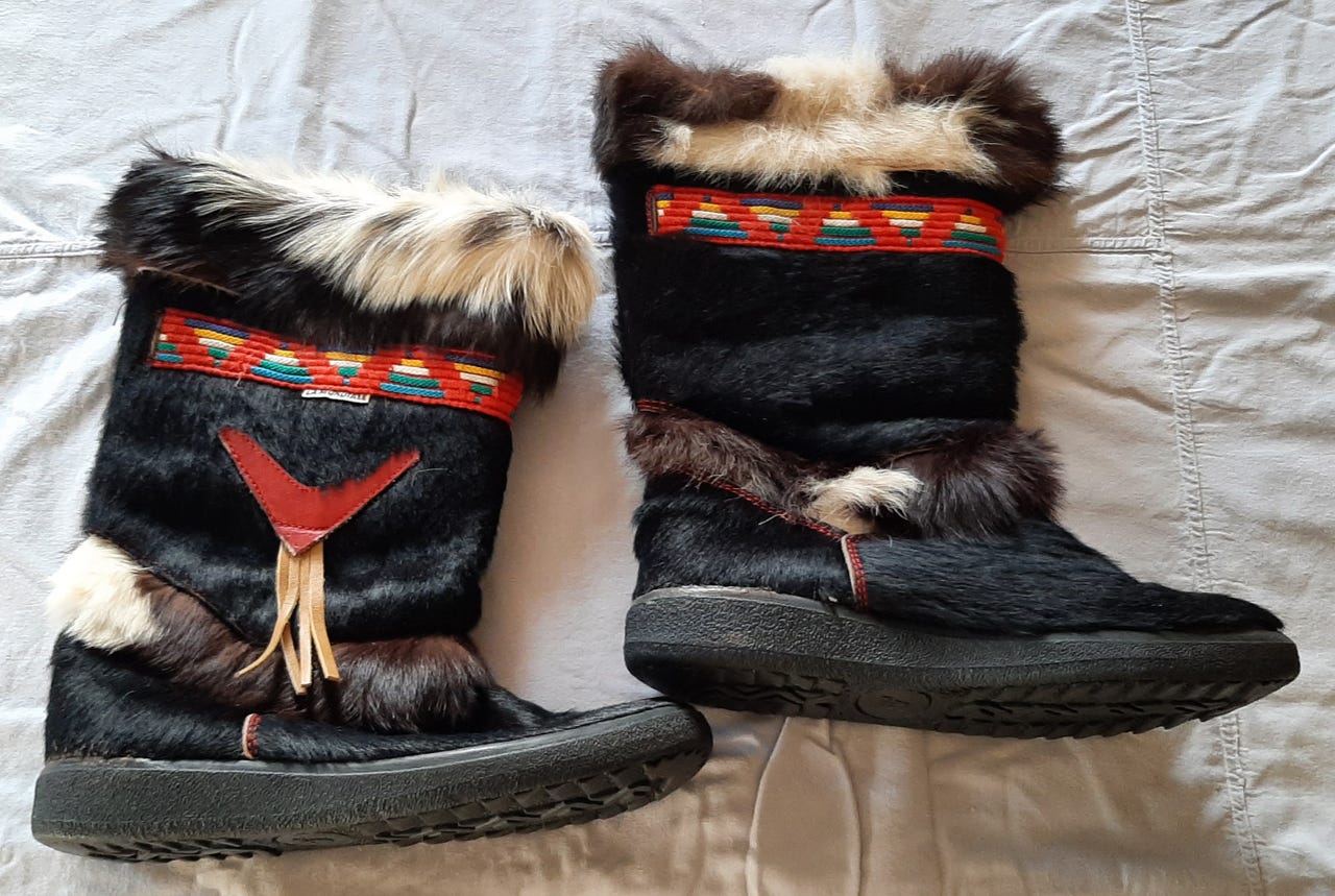 Vintage vuohennahka karvasaappaat 39-40