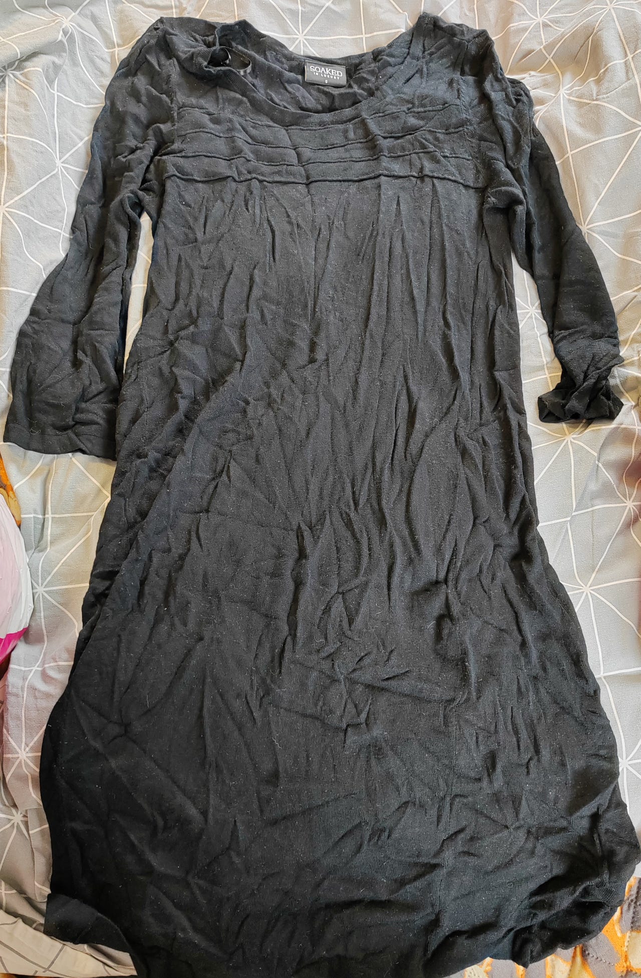 Soaked in Luxury mekko S musta viskoosi ja elastan