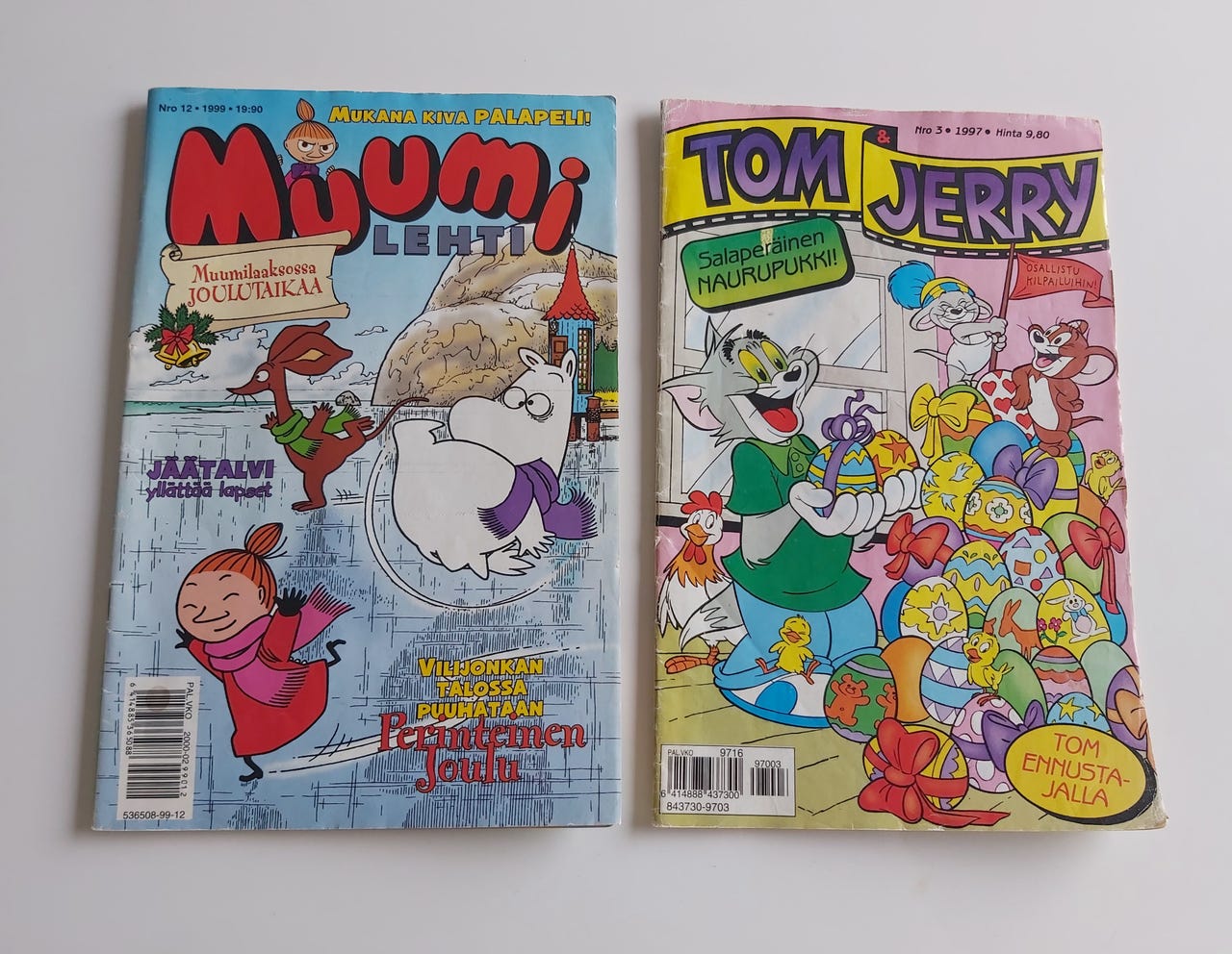 Muumi-lehti ja Tom & Jerry sarjakuvalehdet suomeksi
