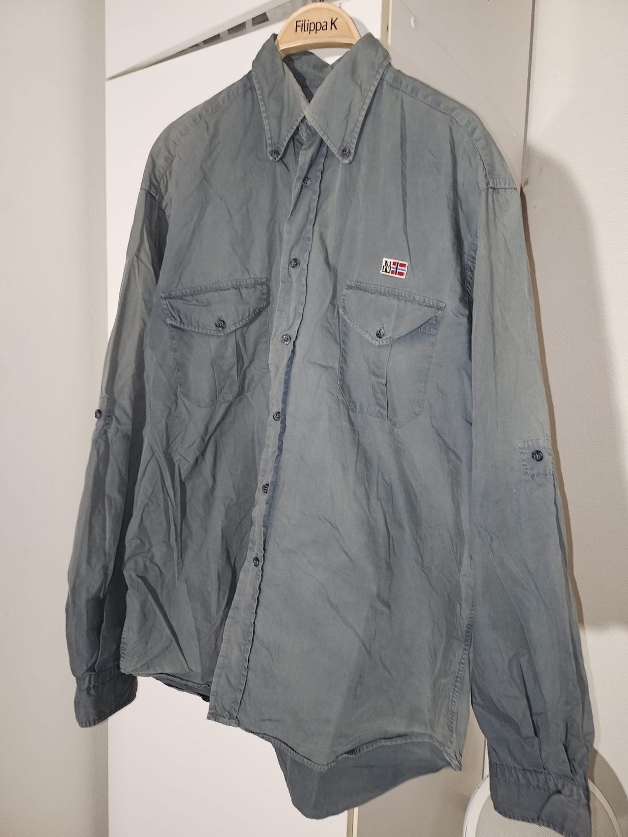 Napapijri XL vintage harmaa paita/takki