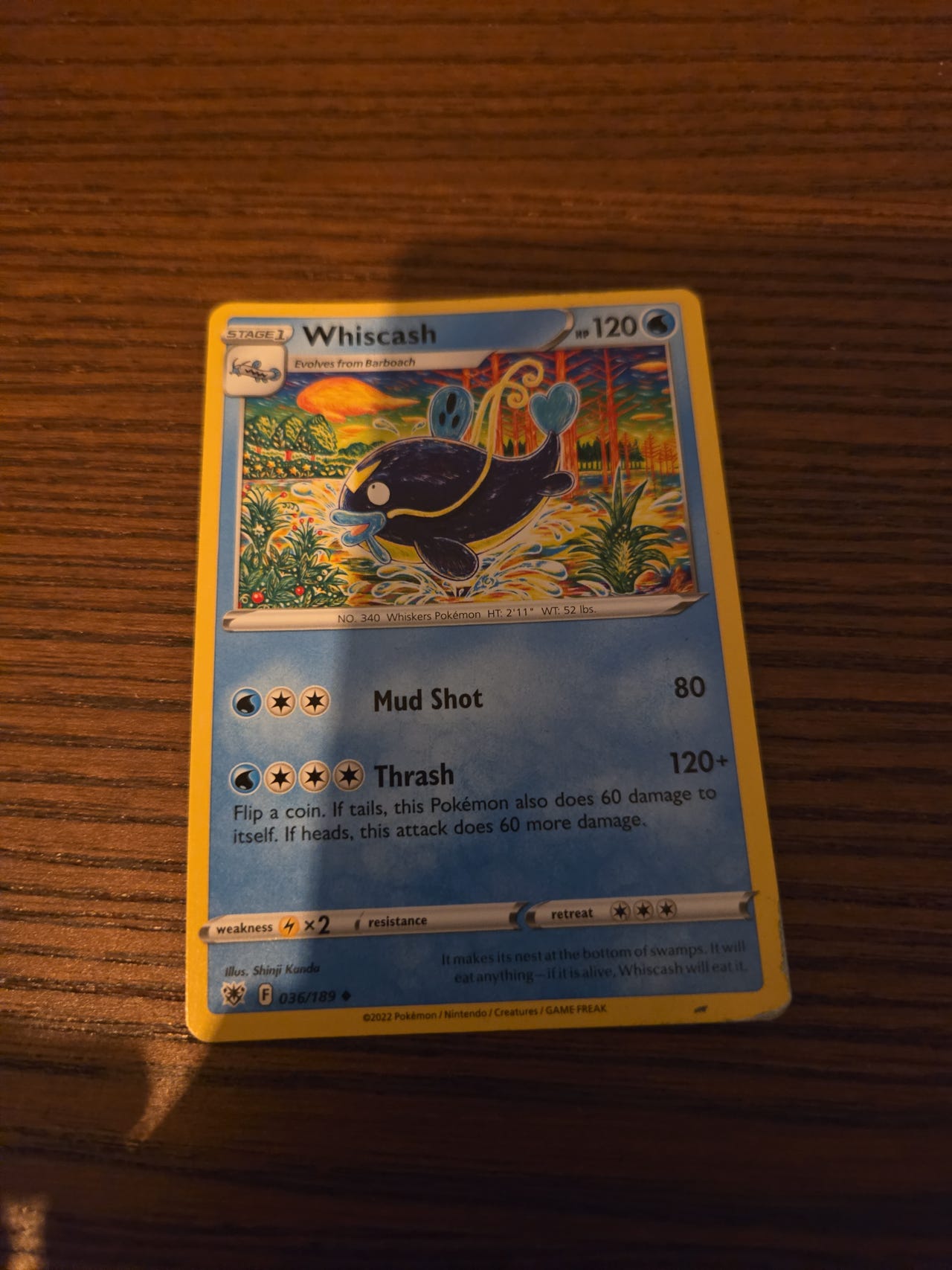 Pokémon Whiscash pelikortti