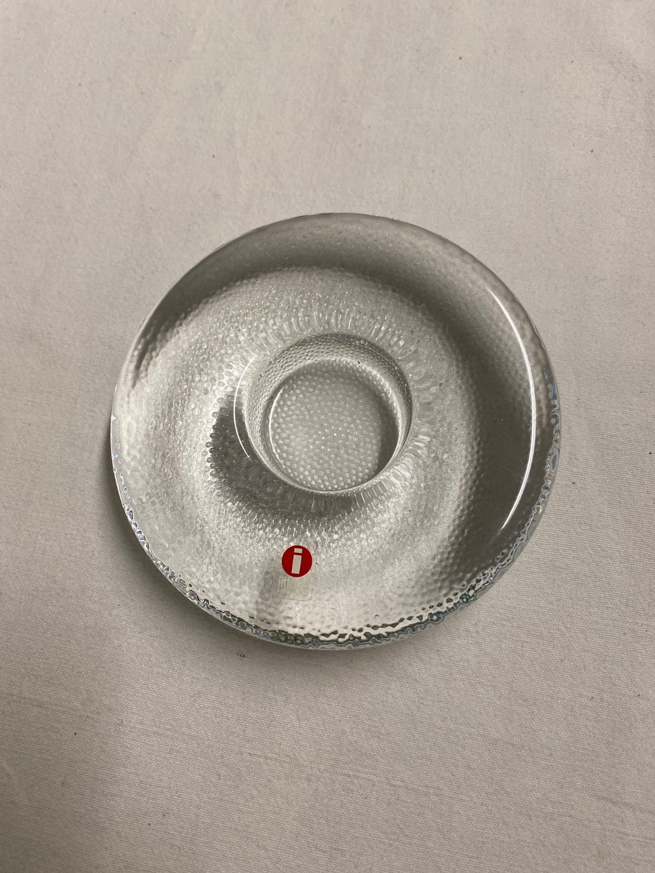 Iittala lasinen tuikkualusta kirkas