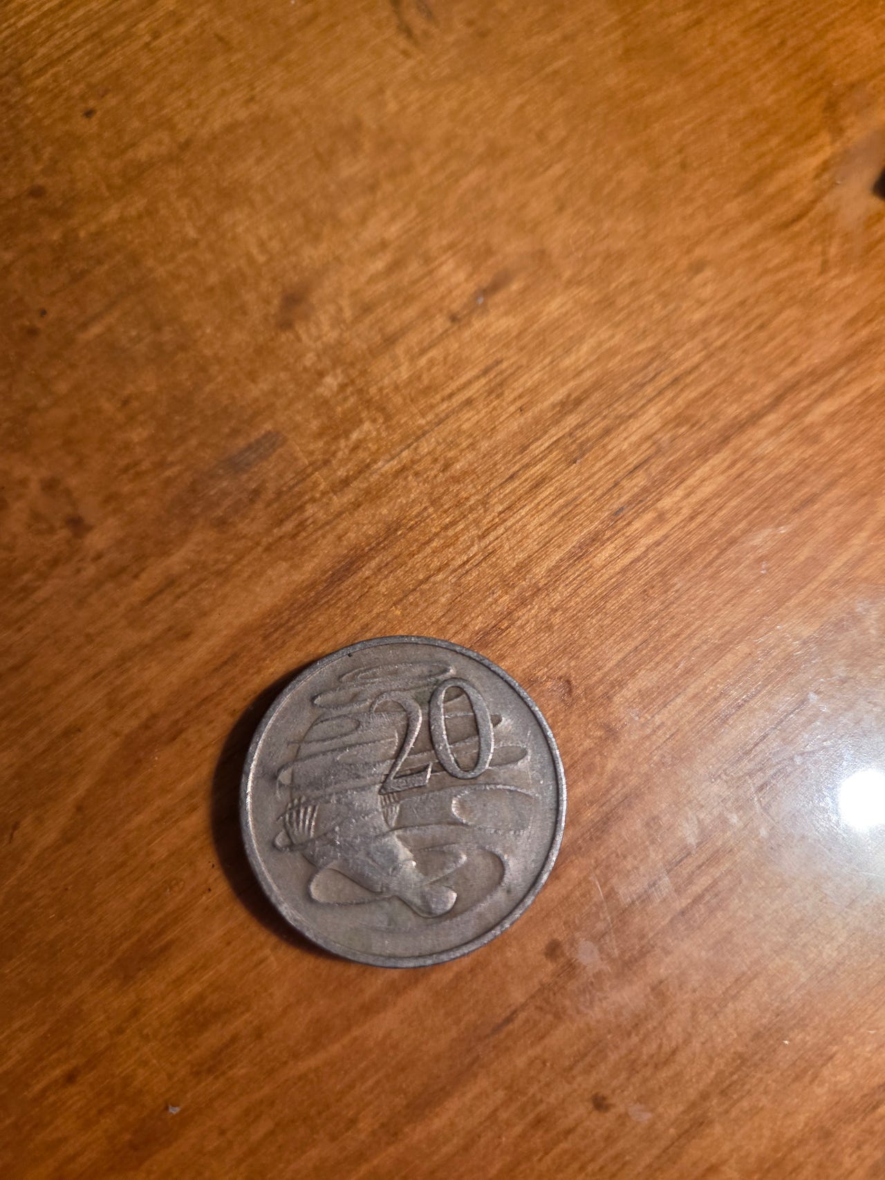 Australian 20 c kolikko, käytetty